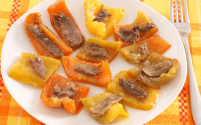 Tosta de Pimientos del Piquillo con Anchoas