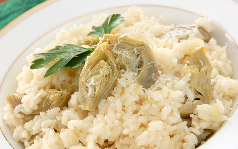 Diseño sin título (45) Risotto Cremoso de Alcachofas