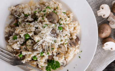 Risotto cremoso con setas y espárragos Rubio