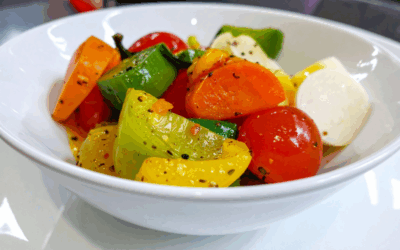 Ensalada fría mediterránea con pimientos del piquillo