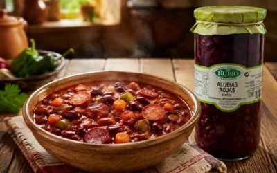 Alubias rojas con verduras y chorizo